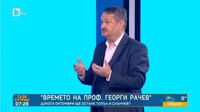 Тази сутрин: Проф. Рачев: Времето остава слънчево и през следващите седмици