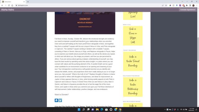 Aloha Astro Full Moon in Aries October 9, 2022