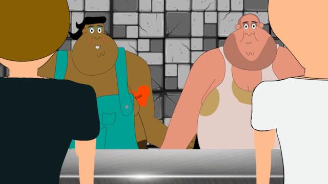 Food Fight Funny Cartoon: The Futzing Cops