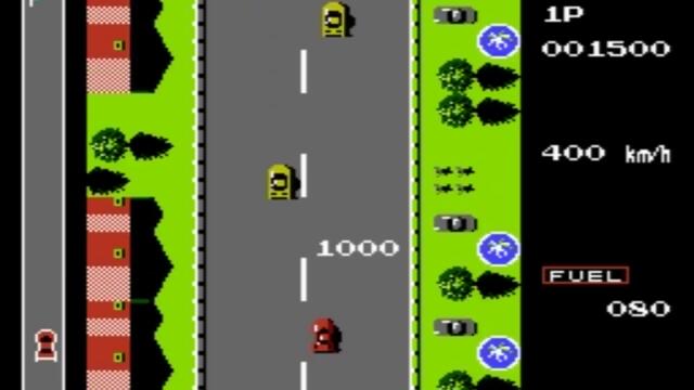 Road Fighter (NES) Playthrough