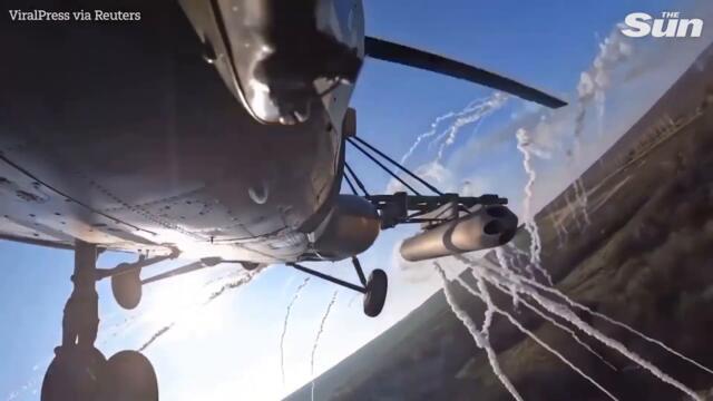 Ukrainian attack helicopter opens fire on Russian military positions