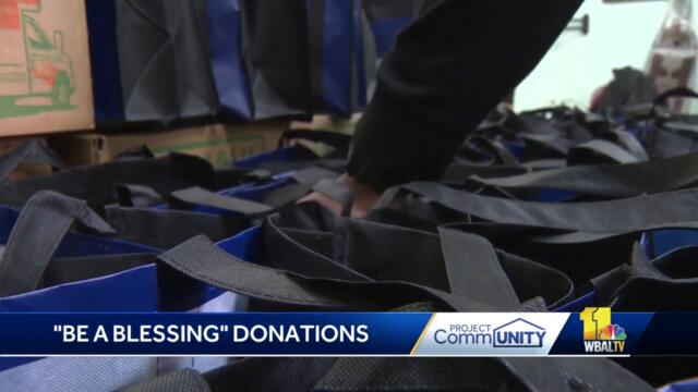 Brandon Copeland gives away food, winter coats