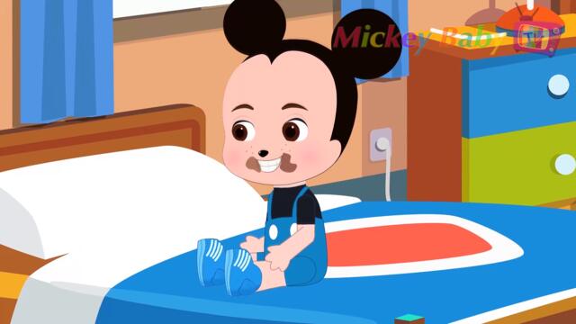 Mickey Mouse & Minnie Mouse  - Mickey Smelly Feet | Wheels On The Bus + Johny Johny Yes Papa