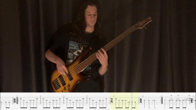 The Faceless- (Instru)mental Illness (bass cover with on-screen tabs)