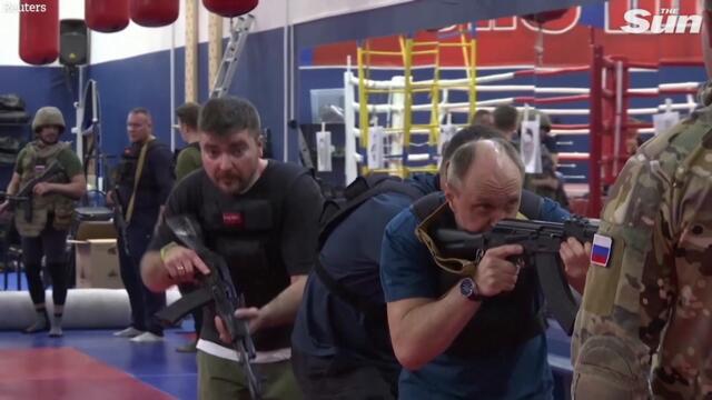 Russian civilians 'spurred on' to receive military weapons training in Moscow