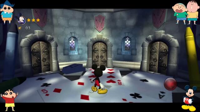 Mickey mouse shinchan and his friends vs jack in the box 😱 | shinchan in castle of illusion 🤯