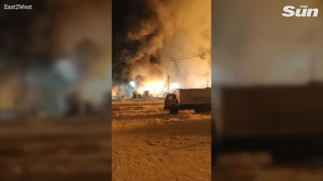 Huge explosion rips through Russian oil and gas field amid fears of sabotage