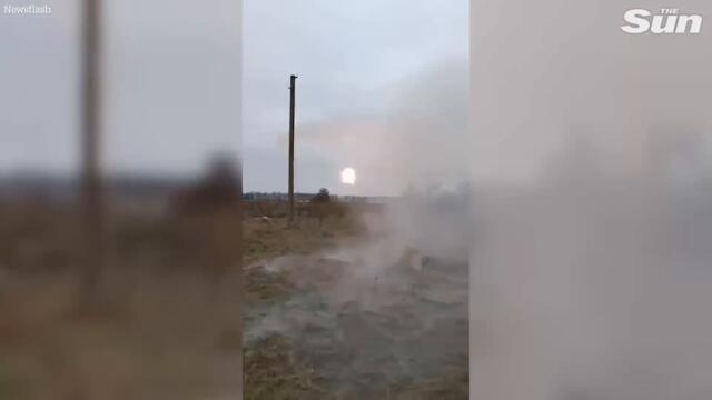 Ukrainian soldiers shoot Russian missile out of the sky in huge explosion