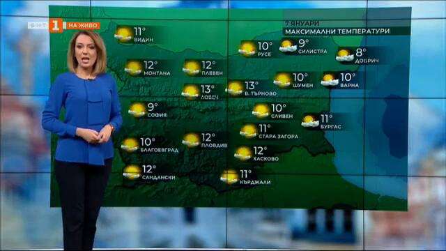 Предимно слънчево време, със слаб вятър - Времето - 07.01.2023 по БНТ