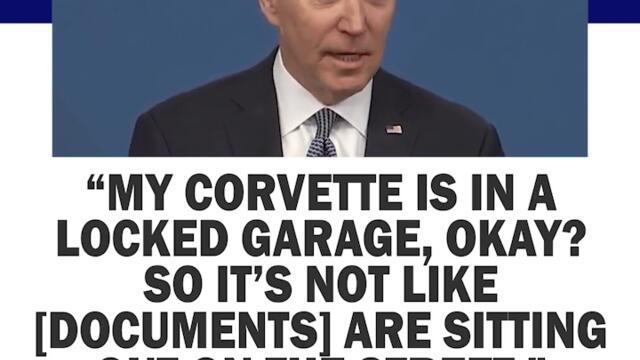 Biden: Docs were with my car, but at least not 'out on the street'