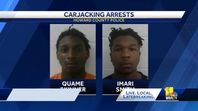 4 arrested after carjacking spree across Howard County