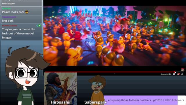 Reacting to the new Mario movie trailer direct! _ PNGtuber _ Vtuber - 18of20