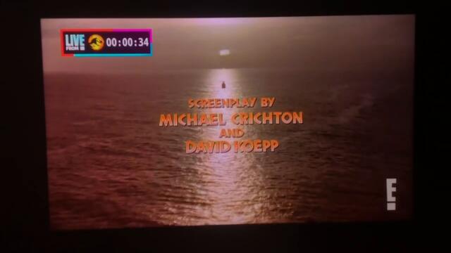 Jurassic Park credits but they’re on E!
