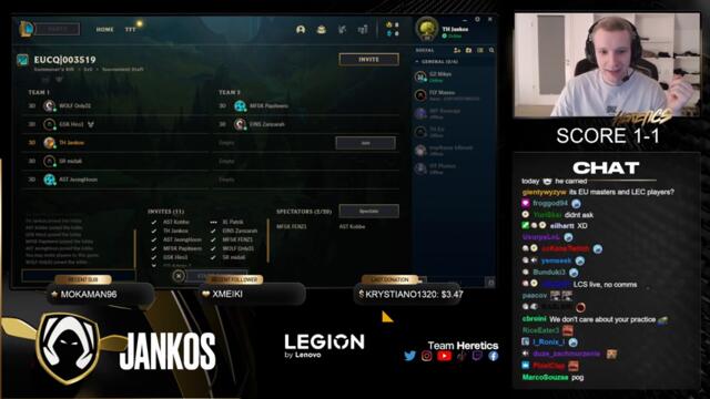 Jankos reacts to questionable warwick strategy in Champions Queue