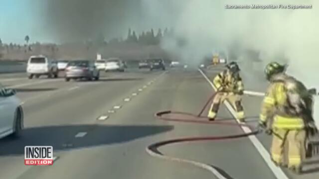 Tesla Spontaneously Catches Fire on California Freeway