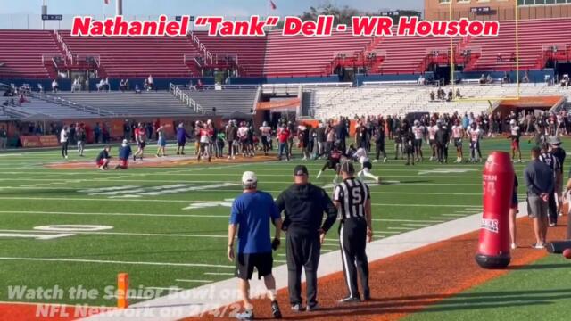 Nathaniel "Tank" Dell UH WR FULL Senior Bowl 2023 Highlights
