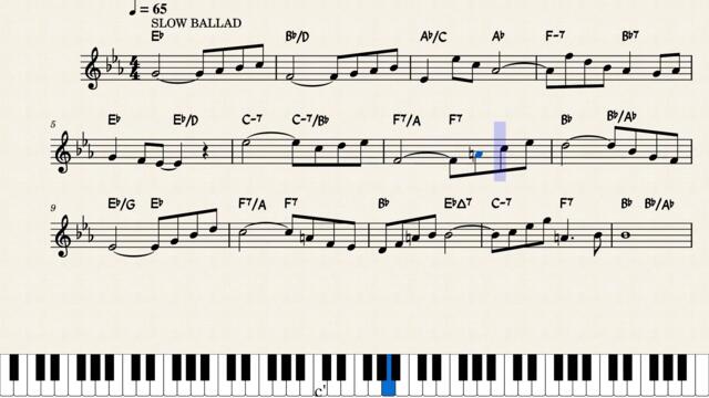 Bach - Arioso BWV 1056 Jazz Play Along – Adagio from Keyboard Concerto BWV 1056 (Noten, sheet music)
