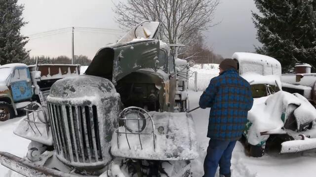 Old Soviet Military Truck START & DRIVE - ZIL 157K (1968)