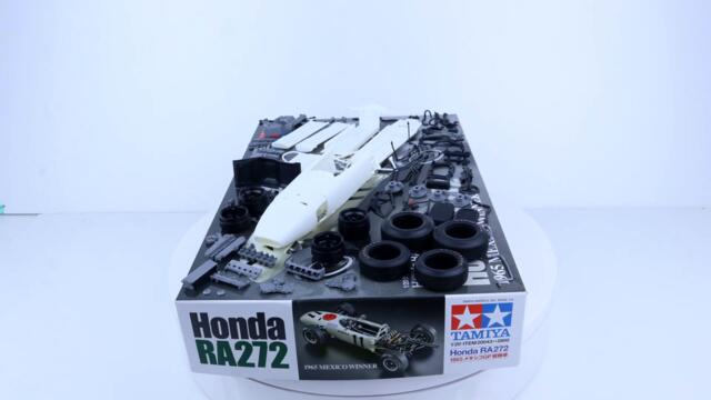 The LEGO magician builds the Tamiya Honda RA272 in stopmotion