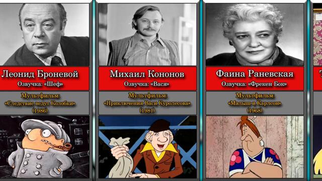 Съветски актьори и актриси подарили гласа си на герои от мултипликационни филми