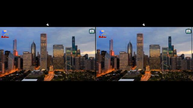 Chicago,  Illinois, in 3D video "by angel's eyes - iXYt" side-by-side cross-view