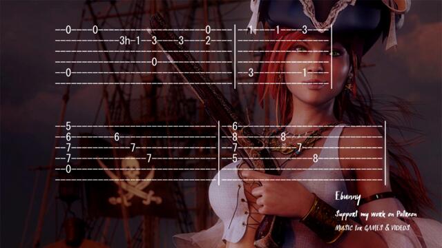 Pirates of the Caribbean - He's a Pirate and The Black Pearl [Full Acoustic Guitar Tab]