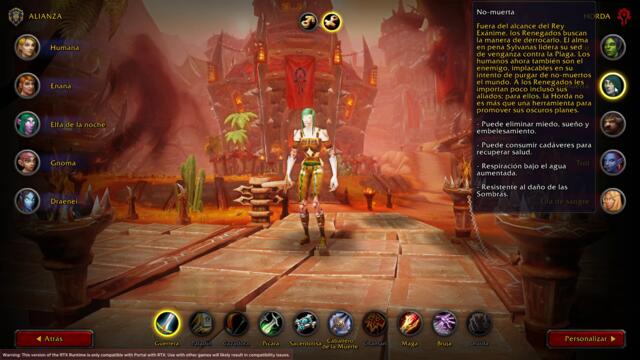 WOW Wotlk - Horde Dragonflight Character Creation + RTX Remix