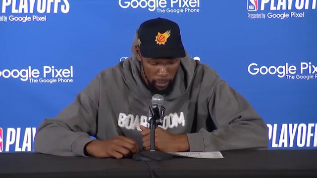Kevin Durant on pushing Nikola Jokic away from Suns huddle - Full Postgame Interview