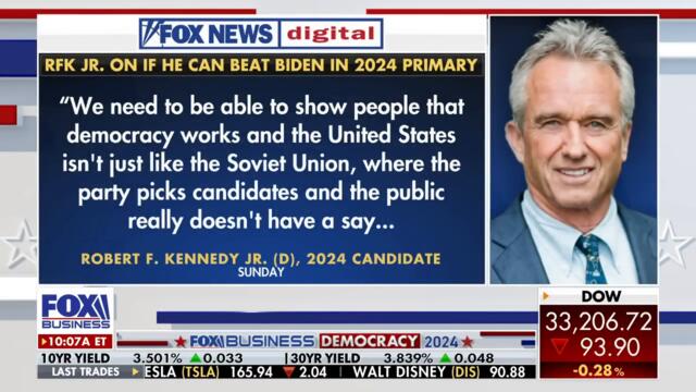 RFK Jr. says he can beat Biden in the 2024 primary