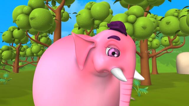 Funny Animal Adventures: Giant Fat Animals Rescue Elephant and Cow Hen with Tractor 3D Cartoons