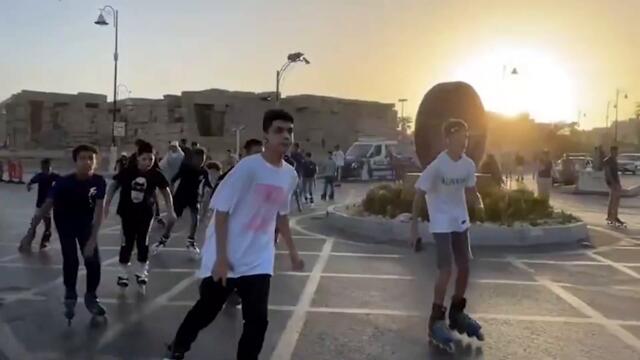 Speeding Through the City - Luxor Skaters