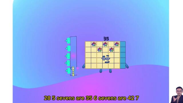 Numberblock Seven times Table remix | Adding two simple numbers