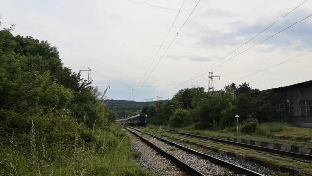 BDZ International Passenger Train Sofia - Istanbul at Pobit Kamak Train Station in Bulgaria