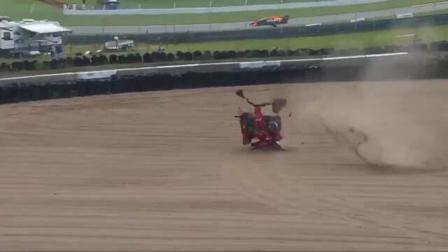 Simon Pagenaud HUGE FLIP at Mid Ohio during IndyCar practice