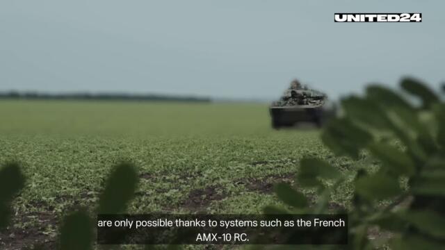 🇫🇷 French AMX-10 tank strikes Russian positions on the frontline during Ukrainian counteroffensive