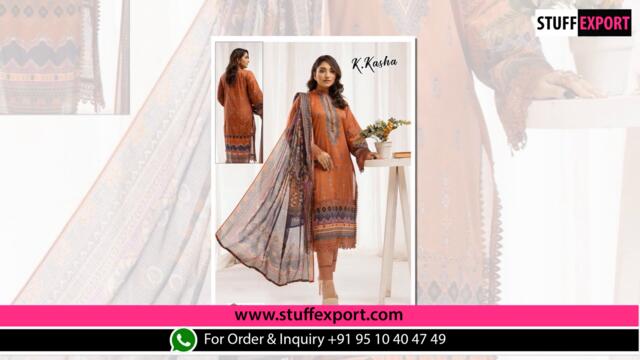 Keval K Kasha Vol 5 Luxury Heavy Cotton Karachi Collection Full Catalog Available At Wholesale Rate.