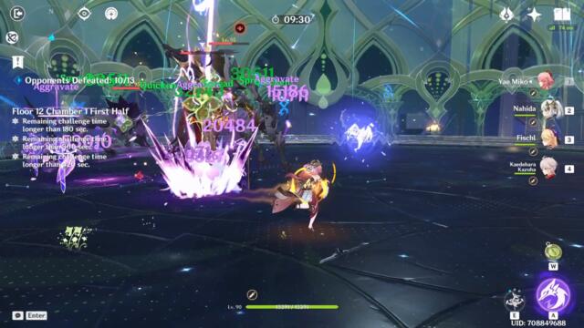 YAE C0 clears spiral abyss in UNDER 2 minutes || 106s continuous NO HIT