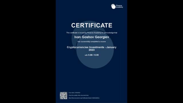 #VankoG 4.0 Дипломиран специалист - 8 Сертификата и 1 Диплома