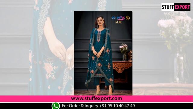 Vipul Alie Designer Geoergette Embroidered Salwar Suits Collection Full Catalog At Wholesale Rate.