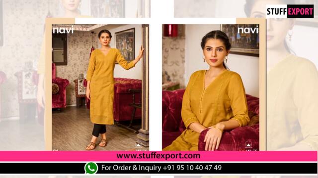 100 Miles Navi Embroidery Fancy Kurti Collection Full Catalog Available At Wholesale Rate.