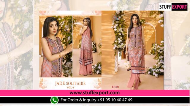 Shree Jade Solitaire Vol 4 Cotton Dupatta Pakistani Salwar Suits Full Catalog At Wholesale Rate.
