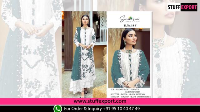 Simra S 18 E To H Georgette Pakistani Salwar Kameez Collection Full Catalog At Wholesale Rate.