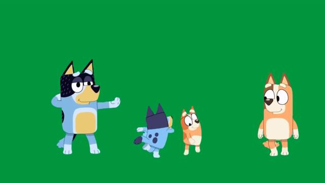 Bluey Bulgarian Intro in Green Screen