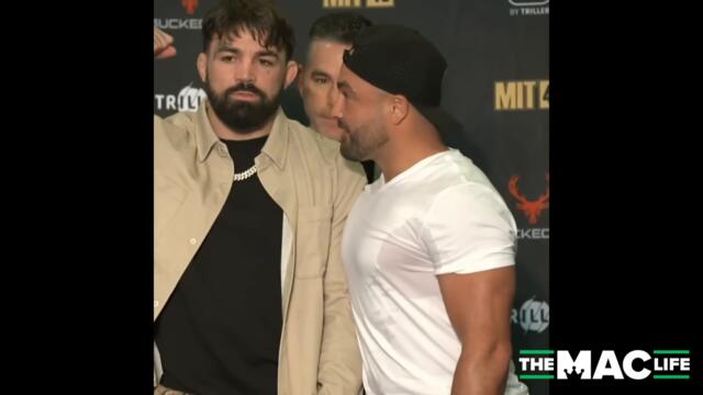Mike Perry and Eddie Alvarez trade body shots during face off