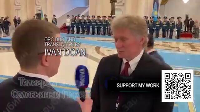 Putin's press secretary Dmitry Peskov says, 'Russia can't be beaten on the battlefield' My orc dub
