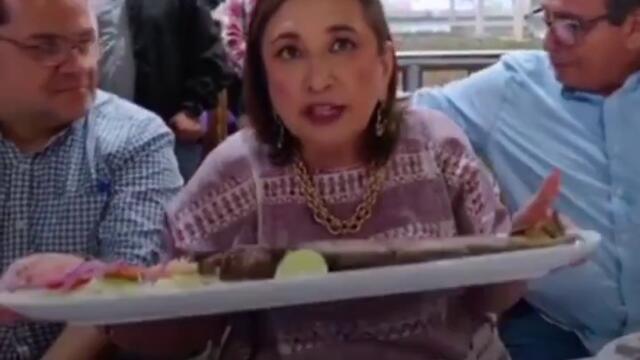 "Me voy a comer un pejelagarto": Xóchitl manda mensaje desde Tabasco, estado natal de AMLO #short