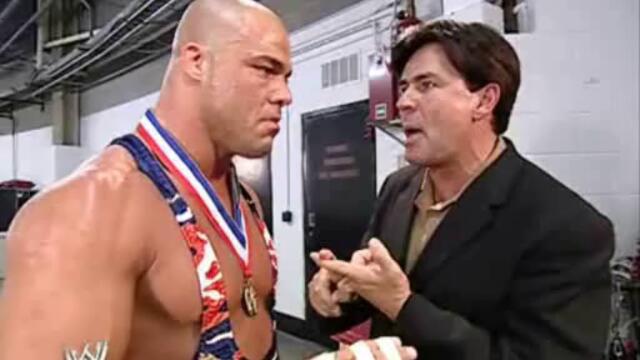 Скалата Срещу Кърт Енгъл Срещу Гробаря - част 1