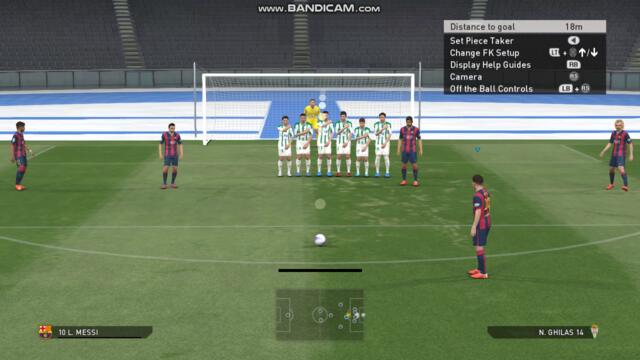 PES 2015 фаул и гол