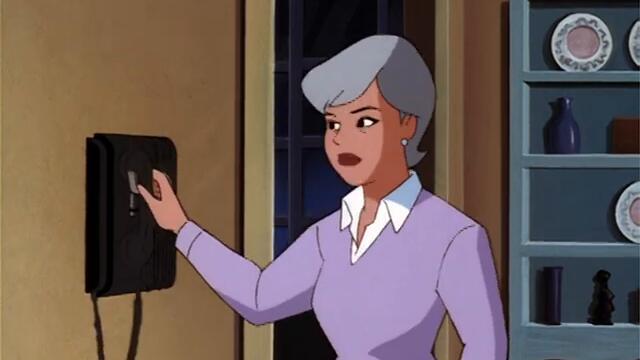 Superman talks with his parents after Clark's "death" (Superman: The Animated Series)