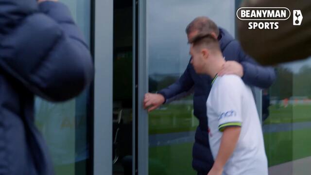 Heartwarming moment Ange Postecoglou surprises Tottenham fan Owen Bright